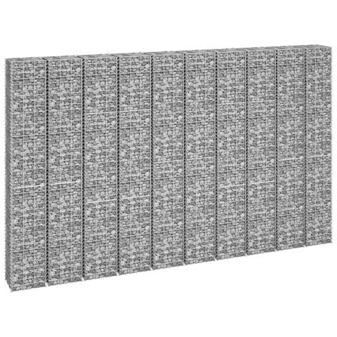 Fioriere Rialzate Gabbione 4 Pz 30x30x50/100/150/200 Cm Ferro - Foto 2