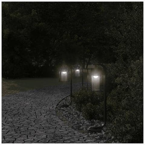 Lampade Da Terra Per Esterni 3 Pz Nere 60 Cm In Acciaio Inox - Foto 3