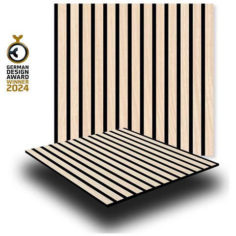 Parete Acustica A Pannelli Modulabile Lamelli 52x52cm Rivestiti Vero Rovere Mod. Letea Oak - Foto 1