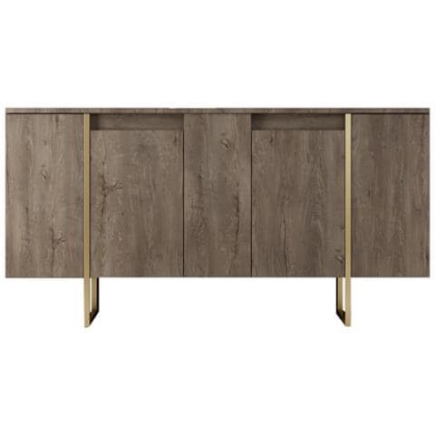 Luxor - Credenza Design Legno E Oro 160 Cm - 4 Ante - Foto 2