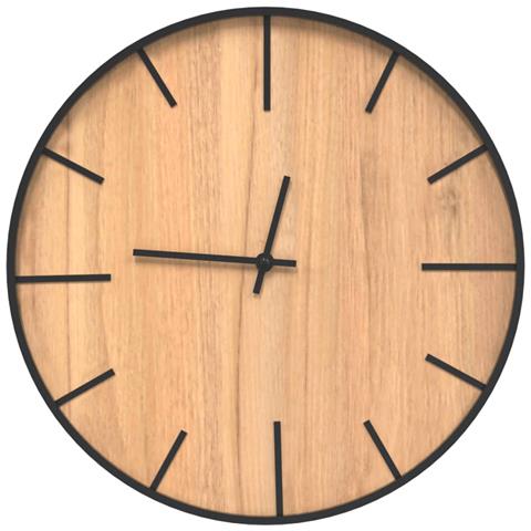 Orologio A Parete Marrone 39 Cm In Ferro E Legno Multistrato - Foto 2