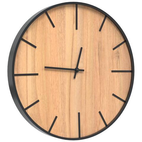 Orologio A Parete Marrone 39 Cm In Ferro E Legno Multistrato - Foto 3