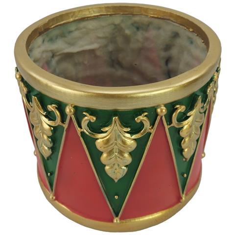Vaso In Ceramica Natalizio Per Interno A Forma Di Tamburo - Foto 3