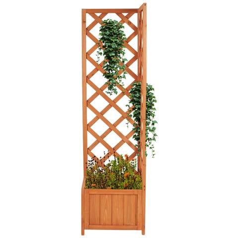 Fioriera Angolare Traliccio Esterno Porta Fiori E Rampicanti Angolo 40x40x145cm - Foto 2