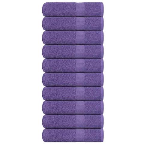Asciugamani Doccia 10 Pz Viola 70x140 Cm 360 G/m 100% Cotone - Foto 1