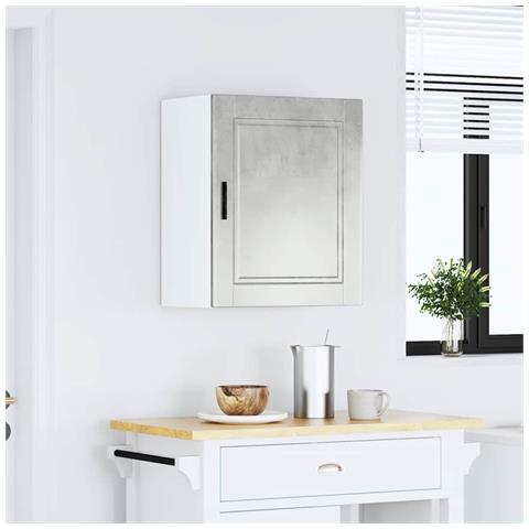 Pensile Da Cucina Porto Grigio Cemento In Legno Multistrato - Foto 3