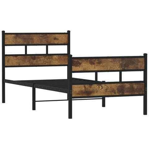 Giroletto Senza Materaso In Metallo Rovere Fumo 107x203 Cm - Foto 3