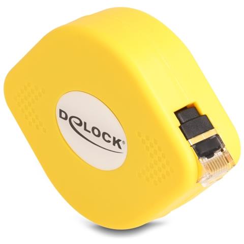 Cavo retrattile RJ45 Cat. 6A STP 1,5 m nero / giallo - Foto 1