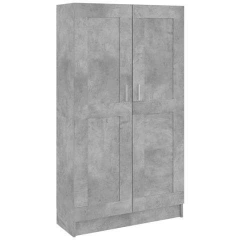 Lusso Casadino - Libreria Grigio Cemento 82,5x30,5x150 Cm In Legno Multistrato - Foto 1