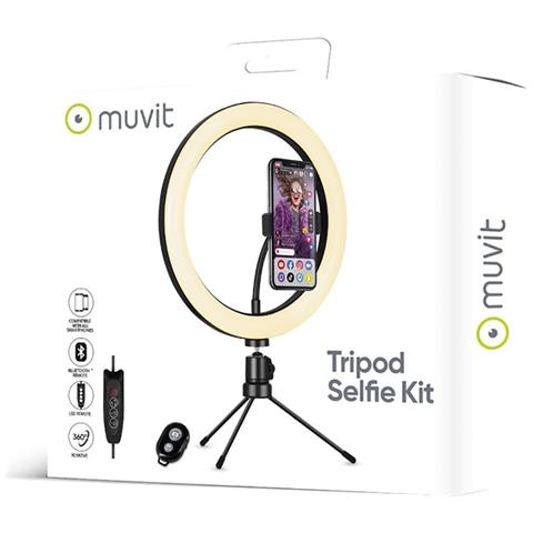 Treppiede Con Anello Luminoso Rotante Da 10, Nero - Foto 3