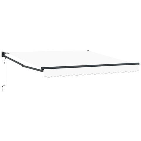 Tenda retrattile automatica Bianca 350x250 cm, Tessuto di ricambio per tenda per telaio 3.5x2.5 m Bianca - Foto 1