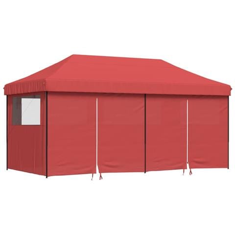 Tendone per Feste Pieghevole Pop-Up con 4 Pareti Bordò - Foto 1