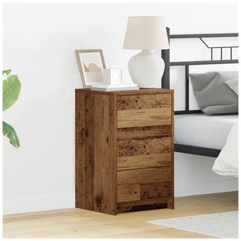 Comodino con luci LED in legno vecchio - Foto 2