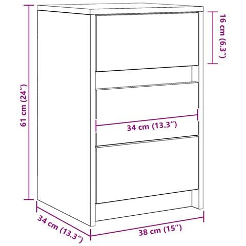 Comodino con luci LED in legno vecchio - Foto 9