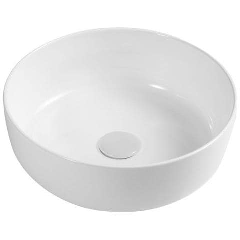Lavabo Bacinella D'appoggio Tondo D385 Cm In Ceramica Bianco - Foto 1