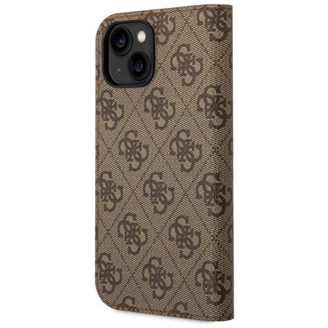 Custodia Folio Per Iphone 14 Plus Printed 4g Con Supporto Integrato, Marrone - Foto 2