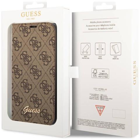 Custodia Folio Per Iphone 14 Plus Printed 4g Con Supporto Integrato, Marrone - Foto 3