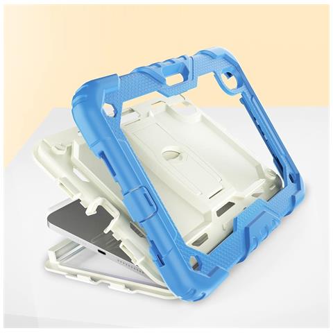 Custodia Per Ipad Mini 6 8.3"" Con Supporto E Tracolla Blu - Foto 4