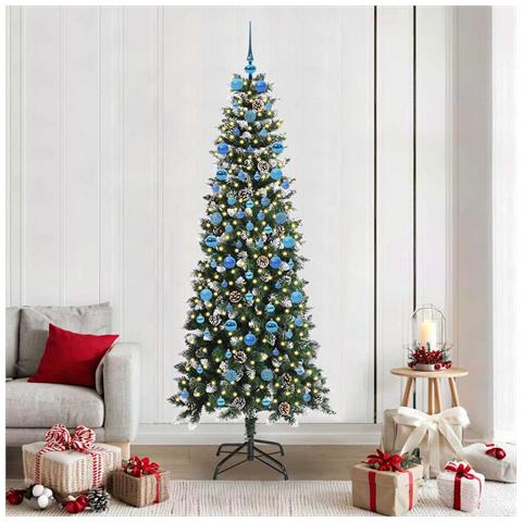 Albero di Natale artificiale con 300 LED Verde 210 cm - Foto 2