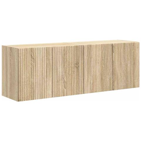 Mobile TV da parete 2 pcs Rovere Sonoma 59,5 x 31 x 40 cm - Foto 1