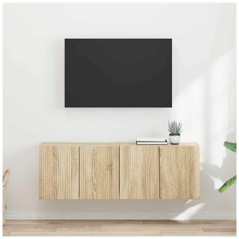 Mobile TV da parete 2 pcs Rovere Sonoma 59,5 x 31 x 40 cm - Foto 2