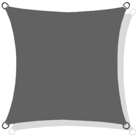 5x5 m Vela Ombreggiante Impermeabile Grigio Scuro - Protezione Solare da Giardino - Foto 1