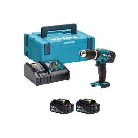 Trapano avvitatore a percussione 18V con 2 Batterie DHP453RFJ - Foto 1