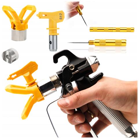 Pistola A Spruzzo Per Aggregato Con Ugello 517 E Set Di Pulizia - Alta Qualità, Pressione Max 248 Bar, Compatibile Con Graco, Wagner, Titan - Foto 1