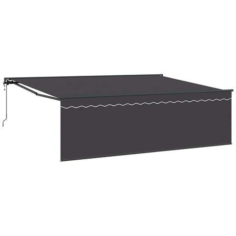 Tenda Retrattile Antracite 450 × 350 cm Poliestere e Alluminio - Foto 1
