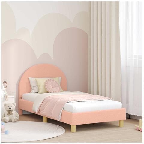 Struttura letto bambini con testata Rosa 80 x 160 cm - Foto 2