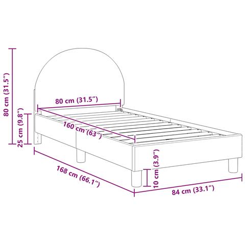 Struttura letto bambini con testata Rosa 80 x 160 cm - Foto 9