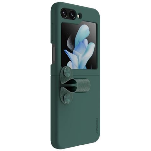 Cover per Galaxy Z Flip5 5G - Silicone, Verde, Con Soporte - Foto 1