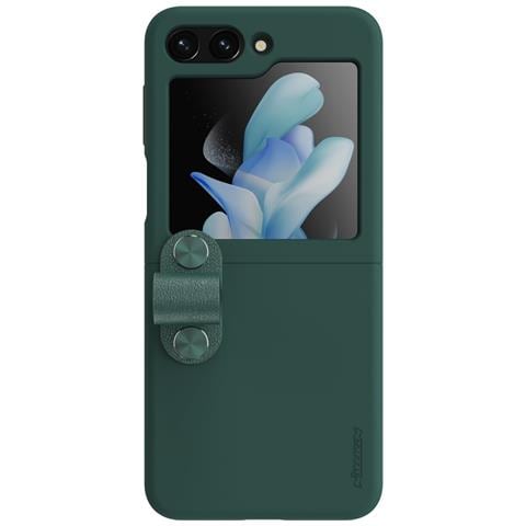 Cover per Galaxy Z Flip5 5G - Silicone, Verde, Con Soporte - Foto 2