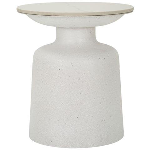 Tavolino Vkh526-bianco-metallo-40x40x47 Cm - Foto 1