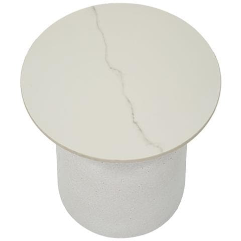 Tavolino Vkh526-bianco-metallo-40x40x47 Cm - Foto 2