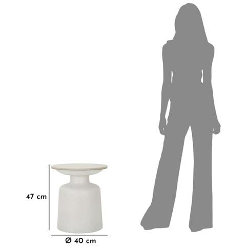 Tavolino Vkh526-bianco-metallo-40x40x47 Cm - Foto 6
