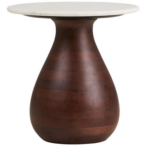 Tavolino Heide-marrone-marmo-40x40x41 Cm - Foto 2