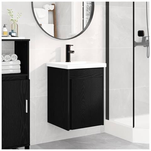 Mobile bagno con rubinetto Rovere Nero 42 x 40 x 74,5 cm - Foto 2