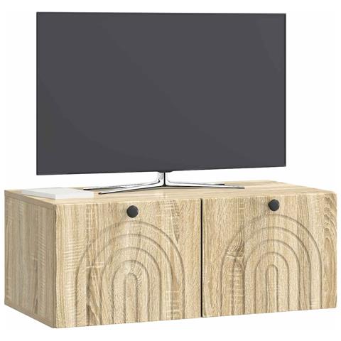 Mobile Porta TV da Muro Rovere Sonoma 78,5 x 41 x 30 cm - Foto 2