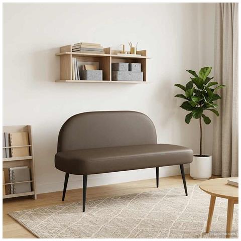Panchina imbottita con schienale Grigio 110 x 60 x 76 cm - Foto 2