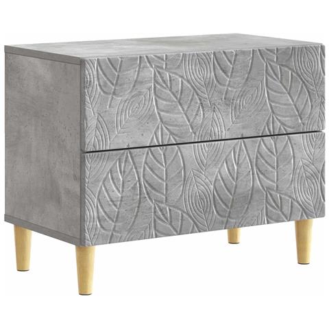 Comodino Grigio Cemento 62 x 34,5 x 48 cm Legno ingegnerizzato - Foto 1