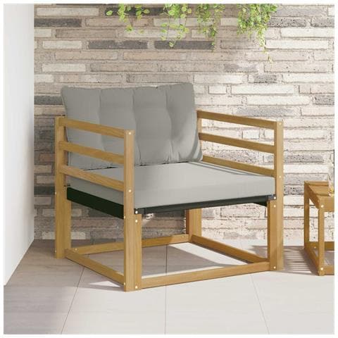 Set di divani da esterno Legno di Acacia Massello e Textilene - Foto 2