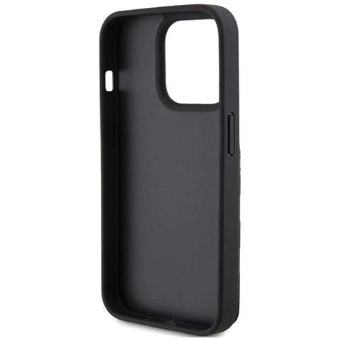 Custodia Iphone 15 Pro Max Karl Lagerfeld Saffiano Con Slot Per Carte E Monogramma Choupette - Nera - Foto 1