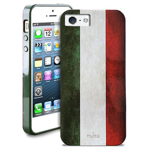 Cover per iPhone 5 / 5S "Flag" in ecopelle - Italia - Foto 2