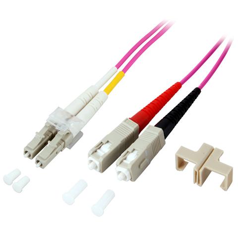 ILWL D5-SCLC-020 / OM4 - Cavo Fibra Ottica SC / LC 50/125 Multimodale 2 m OM4 - Foto 1