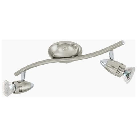 92642 Magnum Led Barra 33cmx10.5 2x3w Gu10-led 3000k Nickel Opaco / cromato - Foto 1