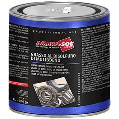 Barattolo 1l 900gr Grasso Al Bisolfuro Di Molibdeno Metalli Lubrificante 300° - Foto 2