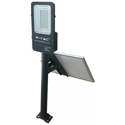V-tac Vt-st-200 Armatura Stradale Led 50w Autoalimentato Nero Con Pannello Solare E Telecomando 6000k Ip65 - Sku 95509 - Foto 1
