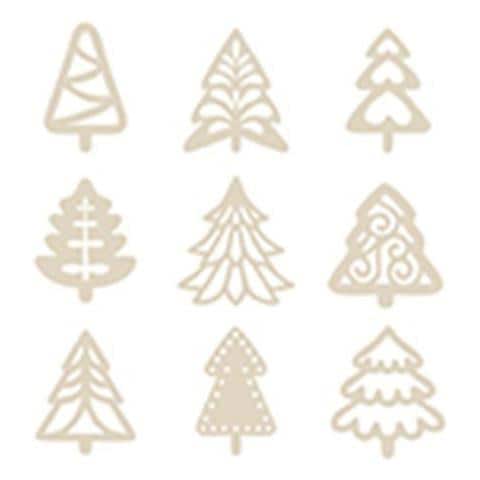 27 Mini Decorazioni In Legno - Alberi Di Natale - Foto 1