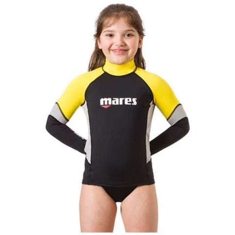 Rash Guard Upf Block 80+ Junior L Nero / giallo - Foto 1